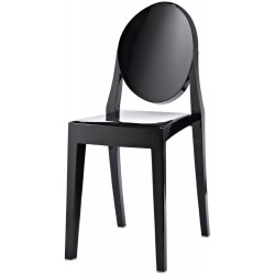Krzesło VIKI inspirowane Louis Ghost, czarne